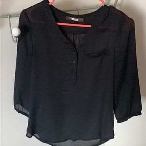 The Limited Sheer Black Top